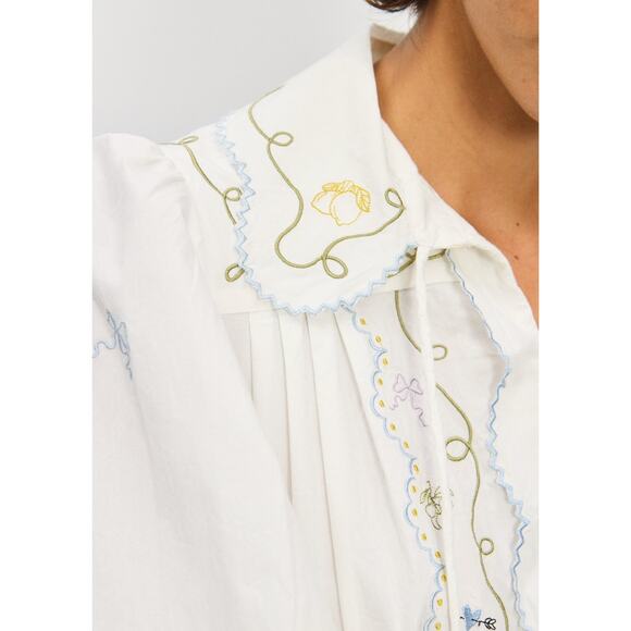 Alemais giulia embroidered midi dress US 4 - Picture 3 of 10